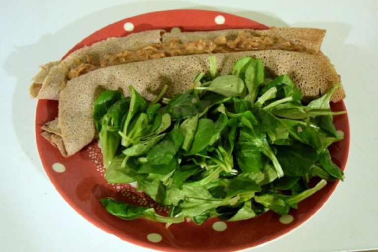 Galettes de sarrasin aux oignons, cidre et gingembre (IG bas)