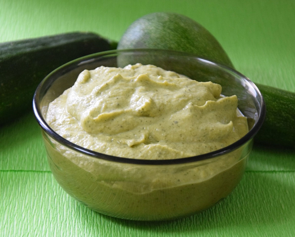 Mousse de courgettes au pesto Mousse de courgettes au pesto
